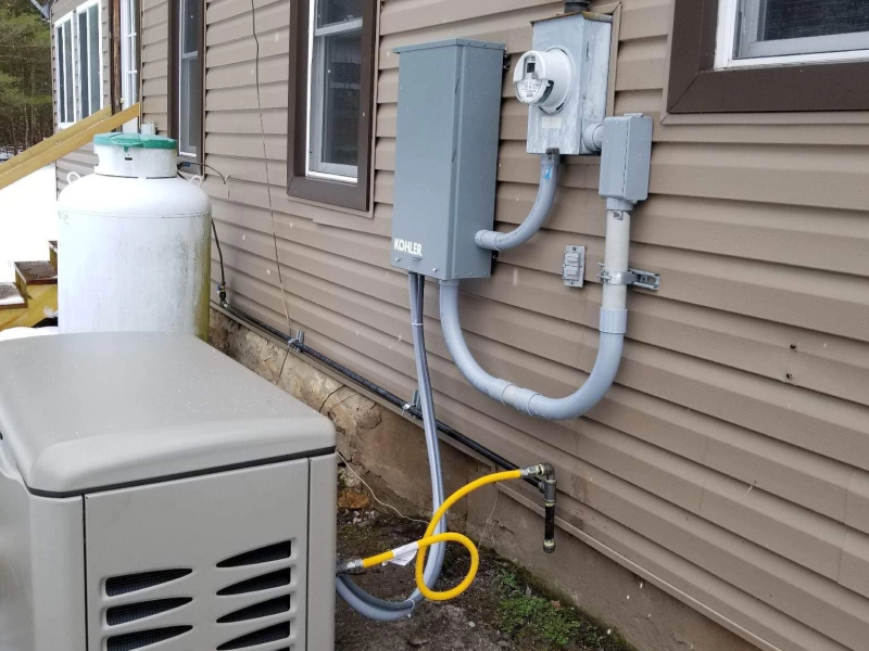 electric generator installed in a residential home